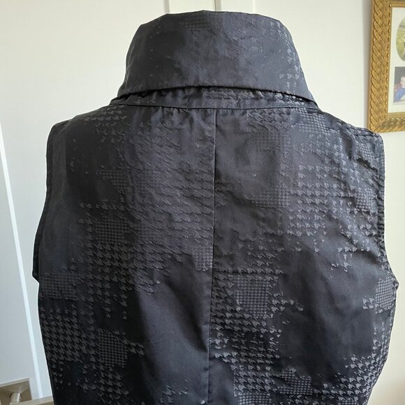 Sun Kim Raphael Print Sleeveless Modern Architectural Vest Top Black Grey Sz S - Picture 6 of 10